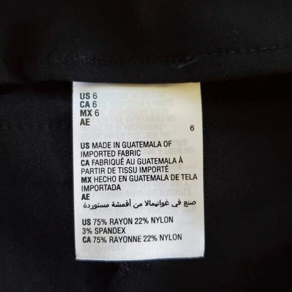 INC International Concepts Cropped Wide Leg Pants Black Women Size 6 High Rise - Picture 7 of 7